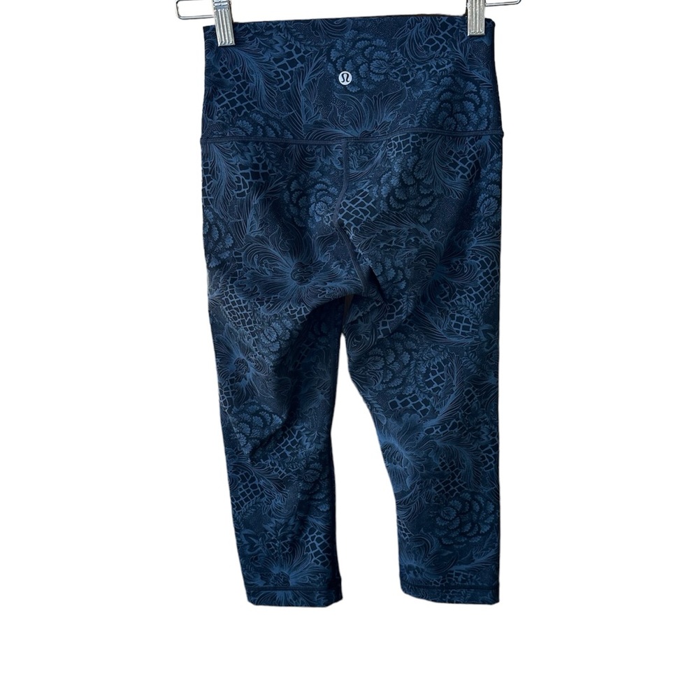 Lululemon Wunder Under crop high rise luxtreme blue/black - Picture 4 of 7